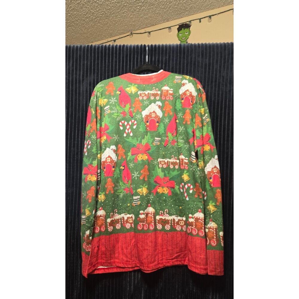 Christmas Sweater Print Long Sleeve Shirt